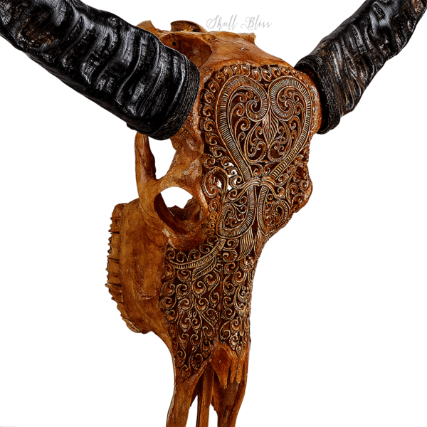 Carved Buffalo Skull - Antique (600x600)