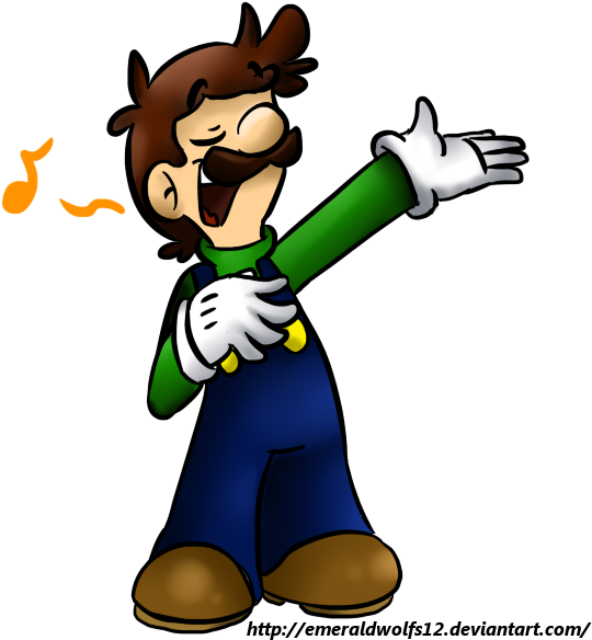 Luigi Sings Xd By Mariobrosyaoifan12 - Mario And Luigi Singing (592x592)