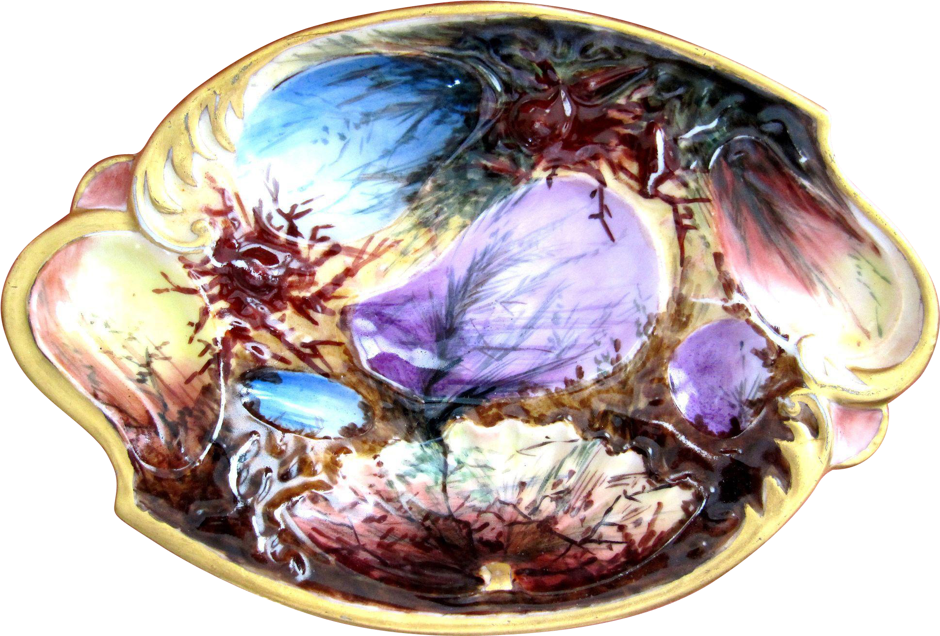 Rare Antique Oyster Plate ~ Compelling From - Amethyst (1937x1937)