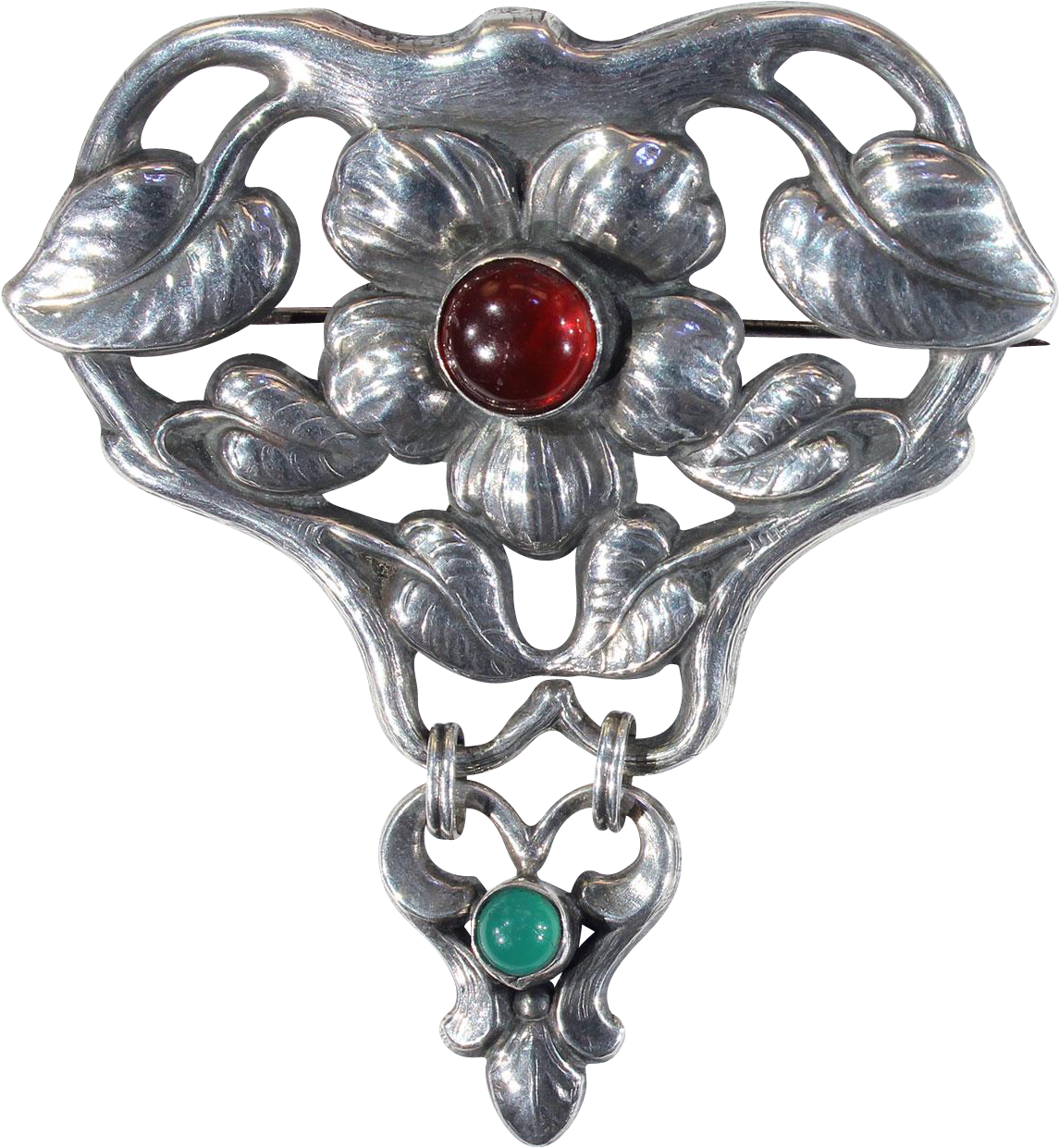 Antique Large Art & Crafts Amber Chalcedony Brooch - Antique Large Art & Crafts Amber Chalcedony Brooch (1240x1240)