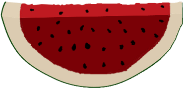 スイカ 夏のイラスト素材 無料テンプレート - Illustration (450x300)