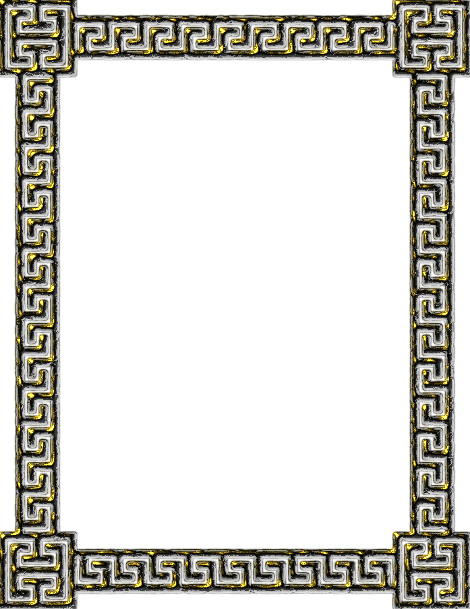 This Free Icons Png Design Of Greek Key Frame 7 - Greek Key Pattern Frame Png (1851x2400)