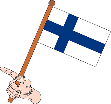 Flag, Flag Of Finland, Finland - Bendera Islandia Png (362x340)