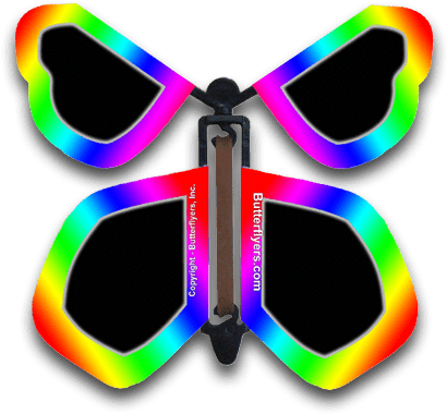 Rainbow Butterfly - Clip Art (450x415)