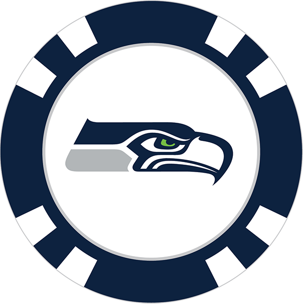 Seattle Seahawks Poker Chip Ball Marker - New Orleans Saints Png (600x602)
