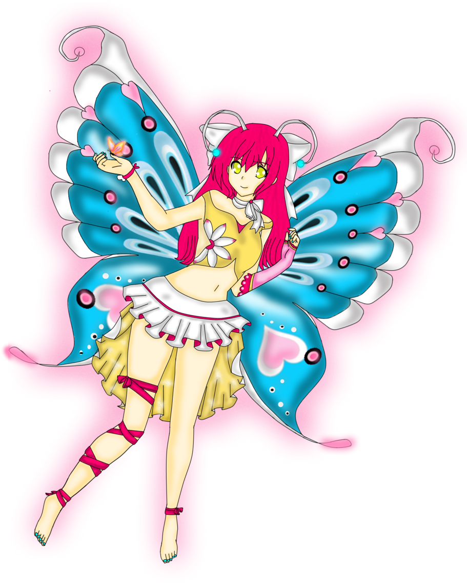 The Butterfly Fairey By Princessdevin302 - Abstract Art (1024x1147)