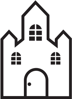 Spooky Clipart Church - Horror (512x512)