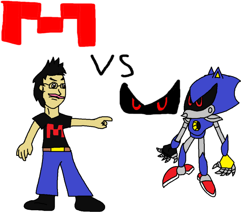 Markiplier Vs Metal Sonic By Snakey18 - Cartoon (1024x752)