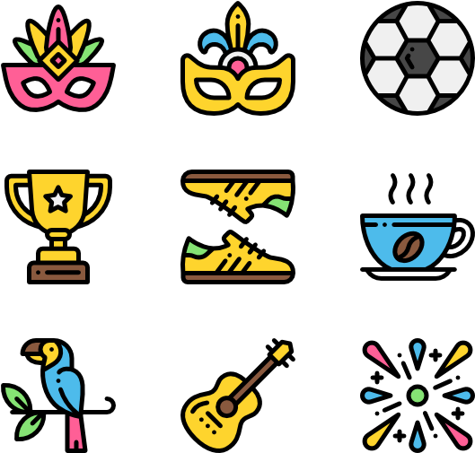 Brazilian Carnival - Fair Icons (600x564)