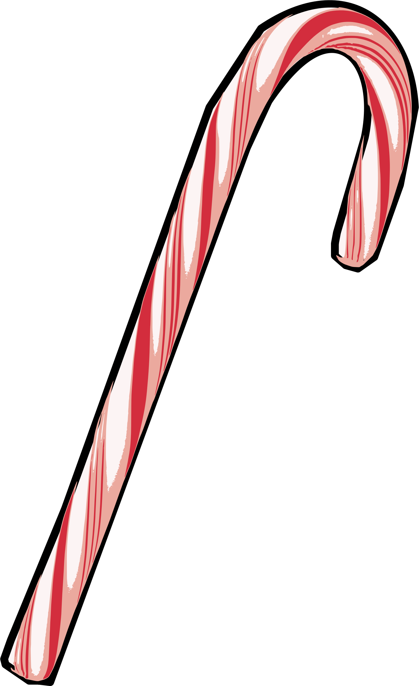 Candy Cane Walking Stick Clip Art - Walking Stick (1466x2400)