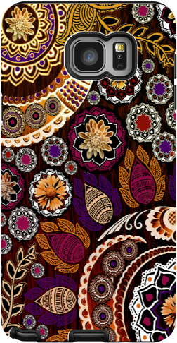 Fall Paisley Galaxy Note 5 Case - Apple Iphone 7 Hybrid Case - Autumn Mehndi (550x550)