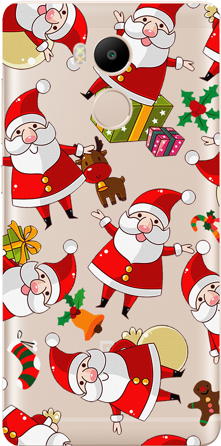 Christmas Santa Claus Coque For Xiaomi Redmi 3 3s 4 - Papel Decorativo Navideño Para Imprimir (1001x1001)