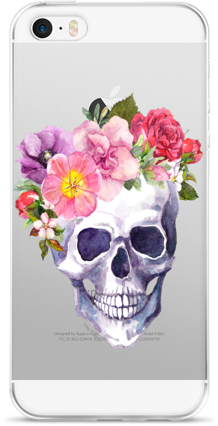Floral Skull Phone Cover Case For Iphone 5/5s/se - Babycare Pro Skull Bedding Sets Full Size Ull 4 Pieces,1 (1000x1000)