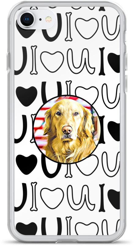 Your Pup Cartoonized On A Phone Case - Black Mouth Cur (1000x1000)