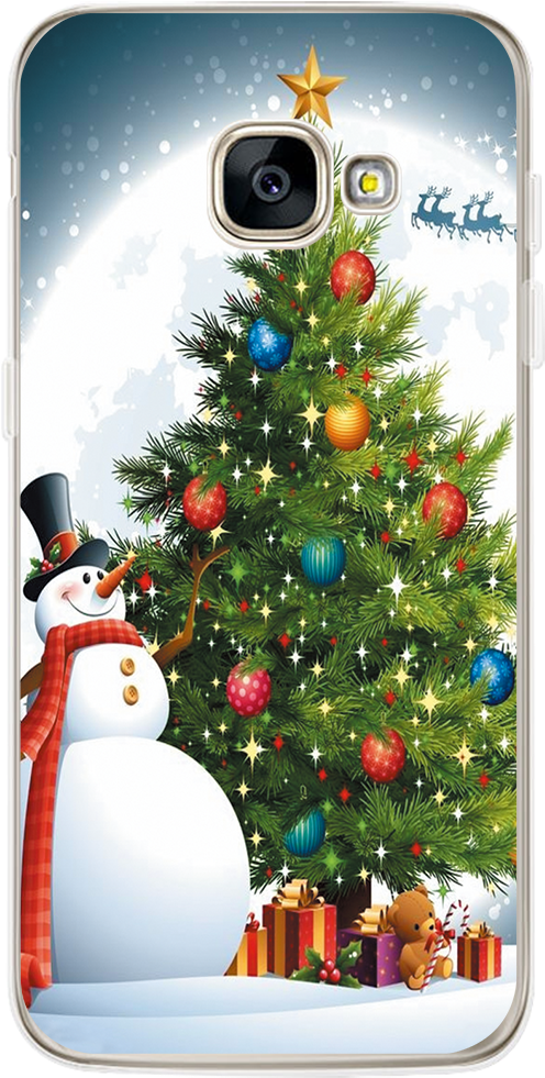 Fashion Landscape Seawater Print Design Phone Cases - Wall Tapestry Christmas Tree Moon Snowman Wall Tapestry (1001x1001)