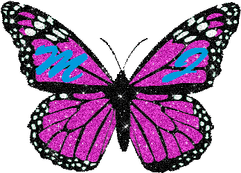 Butterfly Sticker - Purple And Black Butterfly (458x414)