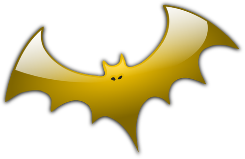 Yellow Bat Silhouette Vector Illustration - Halloween Yellow Bats (1280x831)