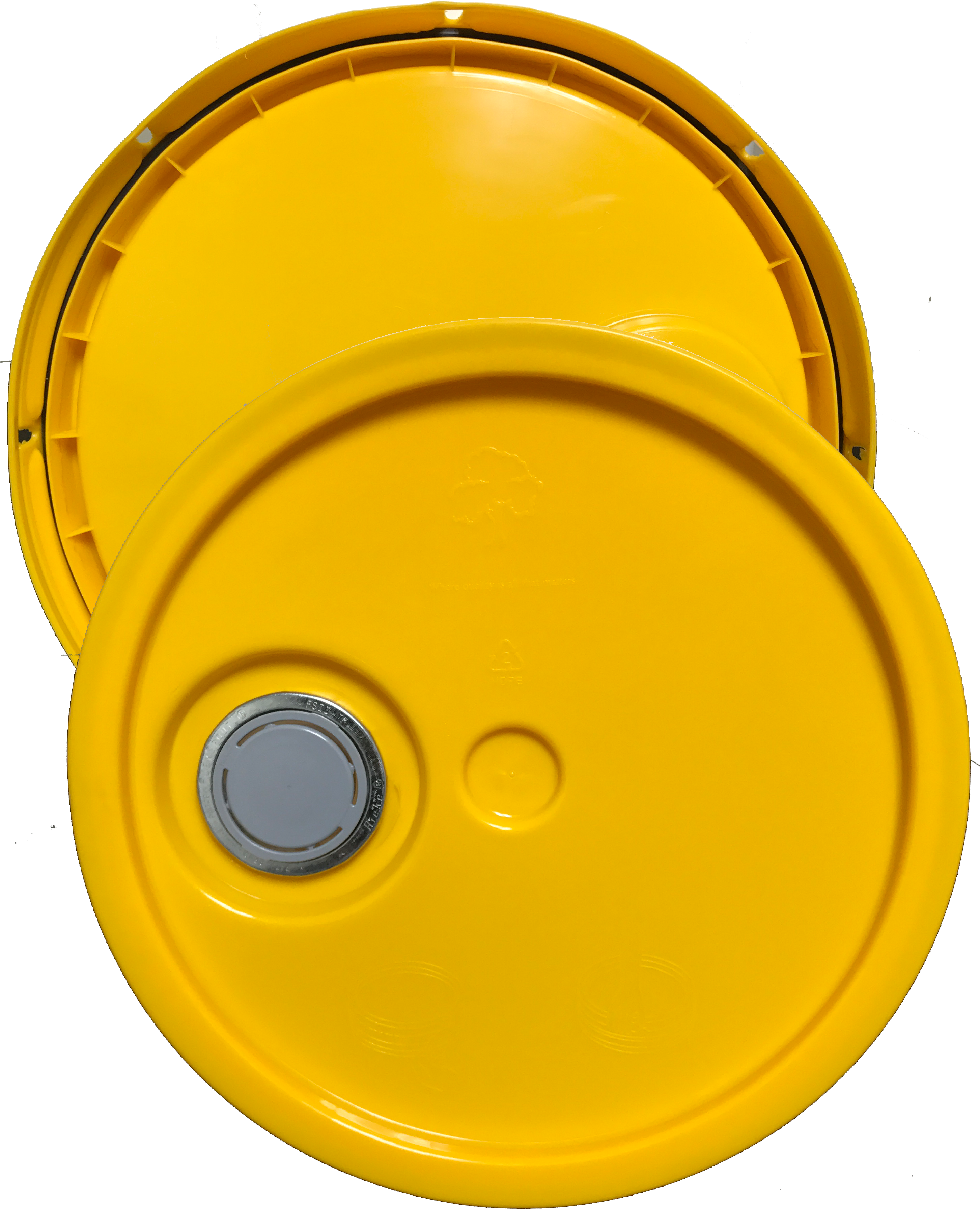 Round Plastic Bucket Lid Yellow Spout Both - Pail (3024x4032)
