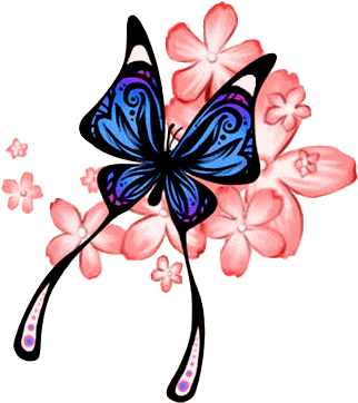 5zn0u740 - Flower And Butterfly Designs (400x367)