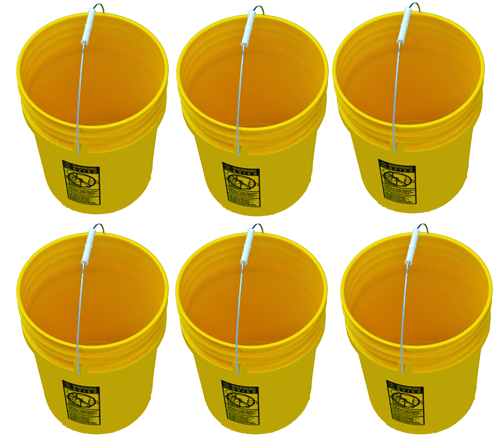 Bucket 5 Yellow - Yellow 5 Gallon Bucket (512x460)