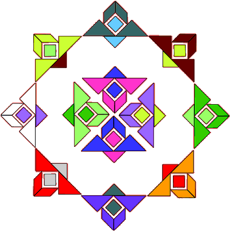 Navajo Tangram Quilt Pattern - Quilt (469x469)