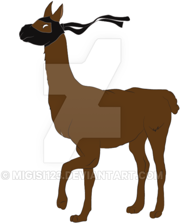 Ninja Lama-01 By Migisi123 - Roe Deer (400x518)