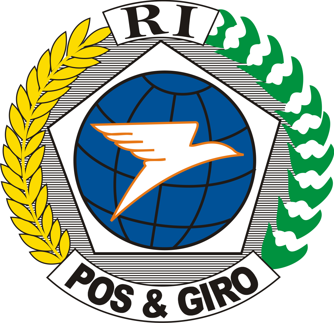 Logo Lama Pos Dan Giro - Logo Lama Pos Dan Giro (1164x1127)