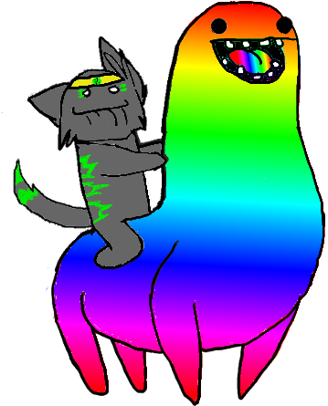Rainbow Llama By Shadowcougar7 - Rainbow Lama (367x483)