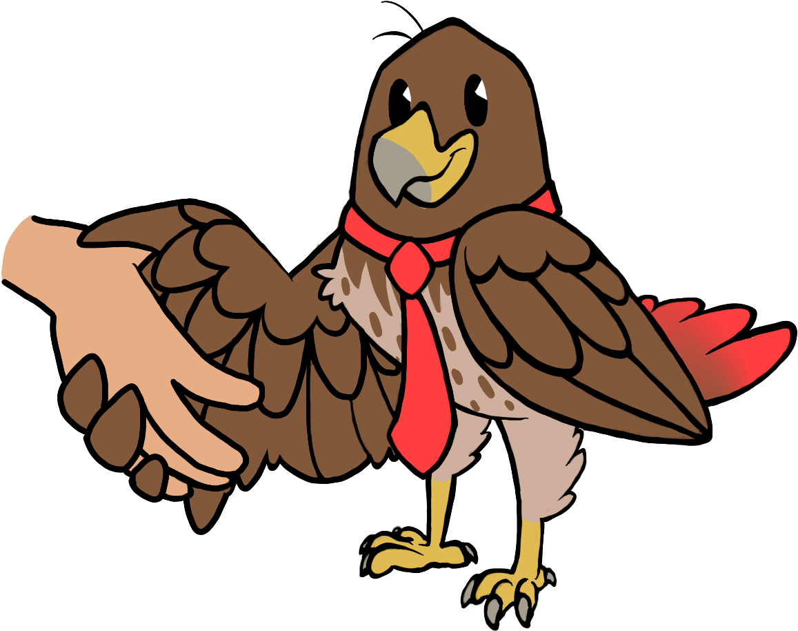 Redtail Handshake Bird - Bird (1156x1156)