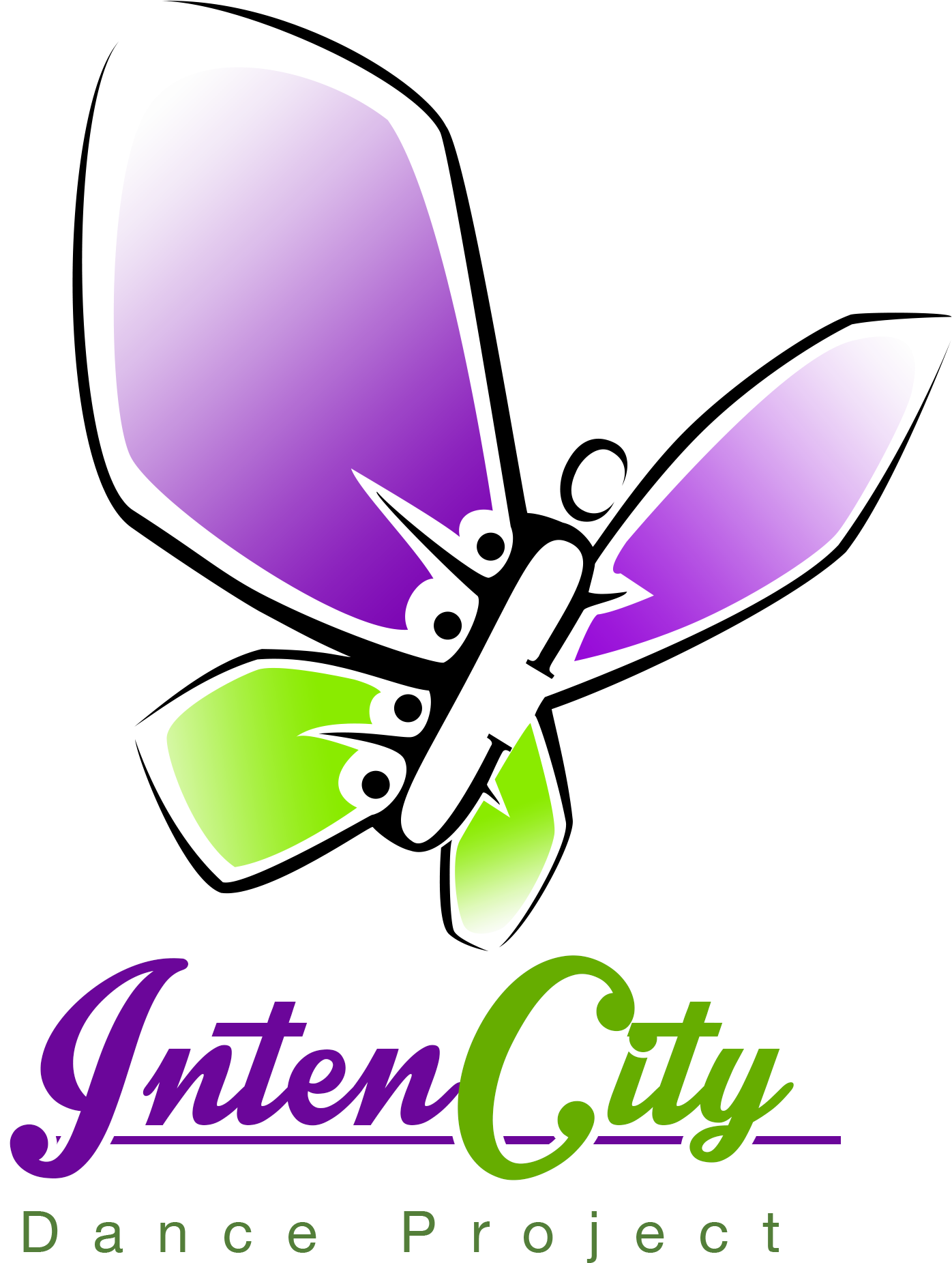 Rainbow Butterfly Clipart Png Text - Intencity Dance Project (3000x3000)