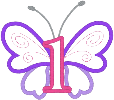 Number Clipart Butterfly - Butterfly Numbers Clipart (401x401)