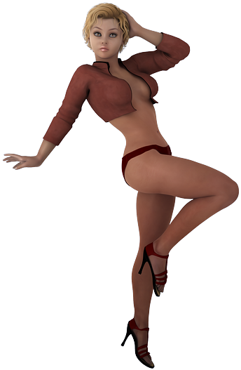 Girl, Sexy, Soft, Blond, Lingerie, Red, Heels, Fashion - Blond (480x640)