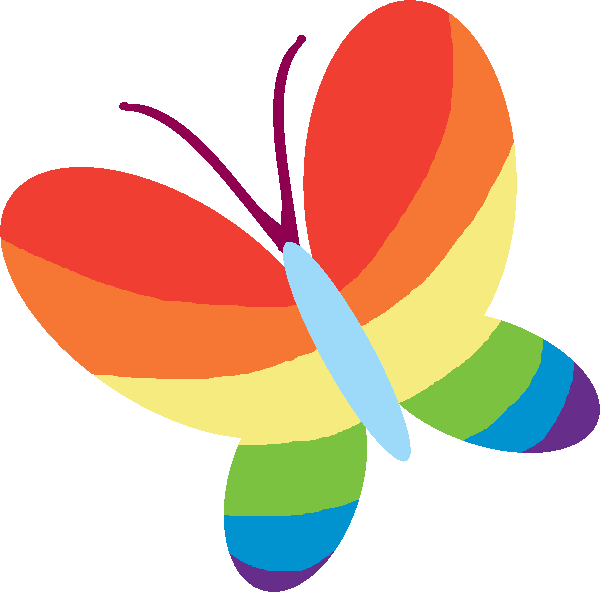 Butterfly By Aleufreedom - Rainbow Dash Butterfly (600x592)