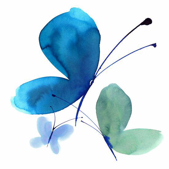 Butterfly Watercolour Flowers Watercolor Painting Ink - Easy Watercolor Painting Of Butterfly (550x550)