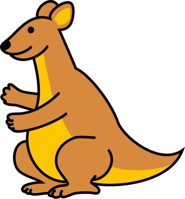 Clipart For Kangaroo - カンガルー の イラスト (593x639)
