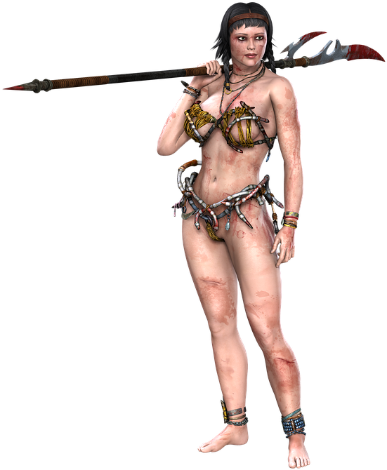 Free Ilration Girl Tribal Sword Warrior Image On - Woman Warrior (594x720)
