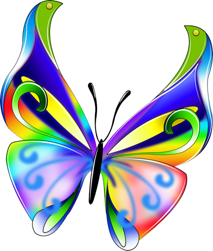 Изображение Для Плейкаста - Бабочка Клипарт На Прозрачном Фоне (426x500)