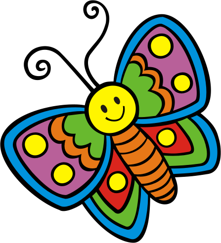 Butterfly Clipart For Kids - Butterfly (447x492)