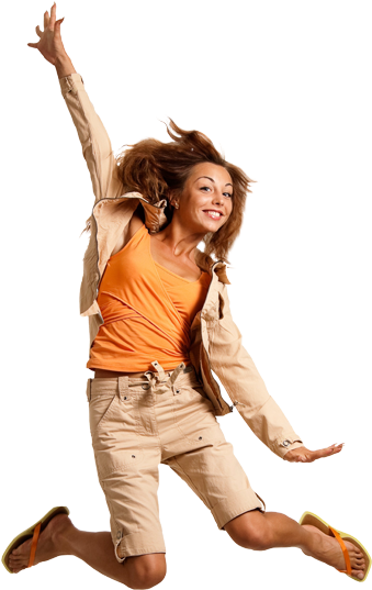Girl Jumping Of Png (390x539)