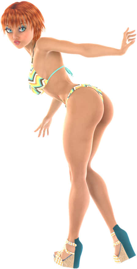 Sassy Beach Girl Png By Supremegoddess - Girl On The Beach Png (894x894)