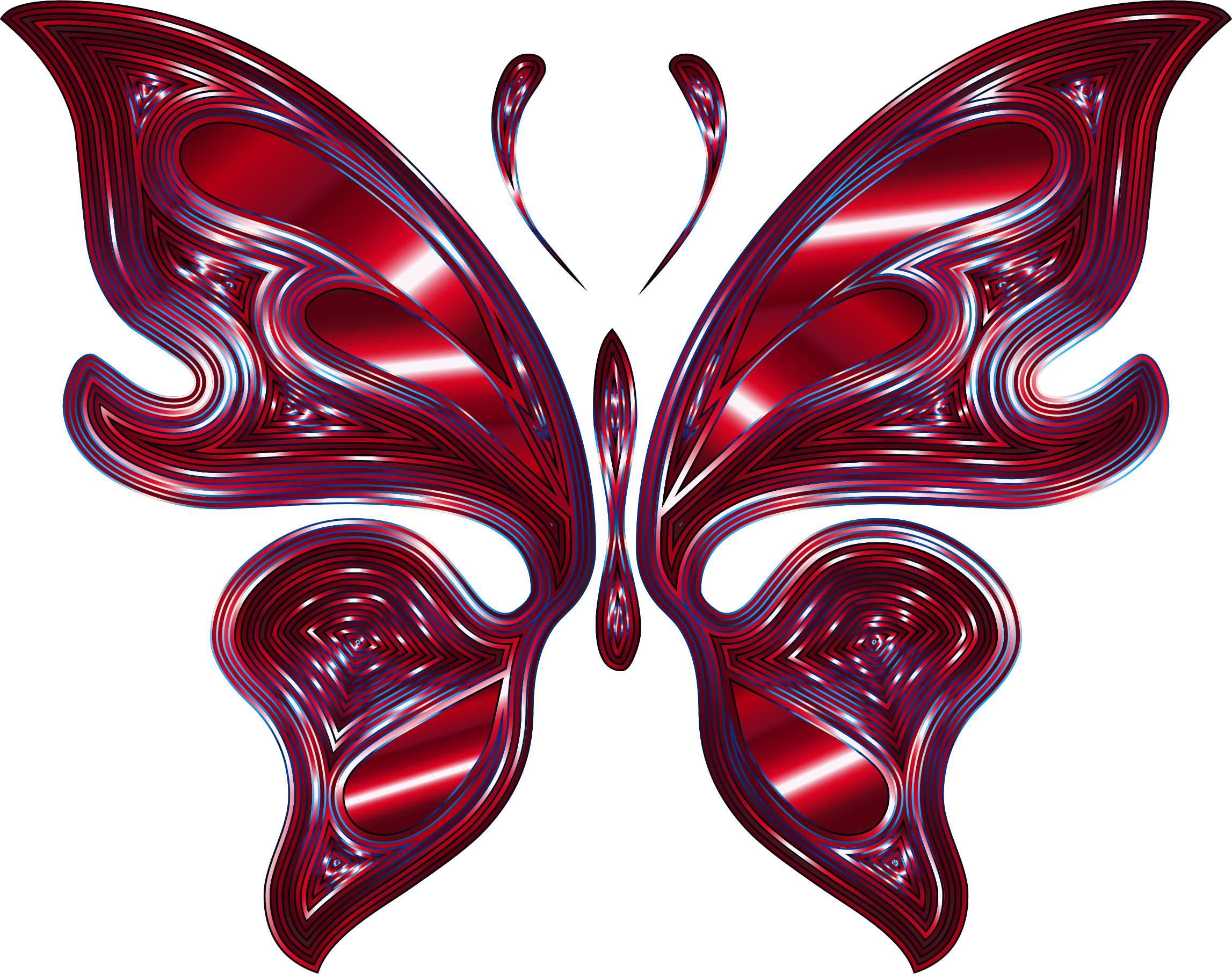 Butterfly Clipart Black And Pink - Coole Entwurfs-fleecedecke Fleecedecke (2294x1814)