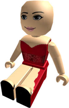 Bald Red Dress Girl Sitting - Bully Girls In Roblox (420x420)
