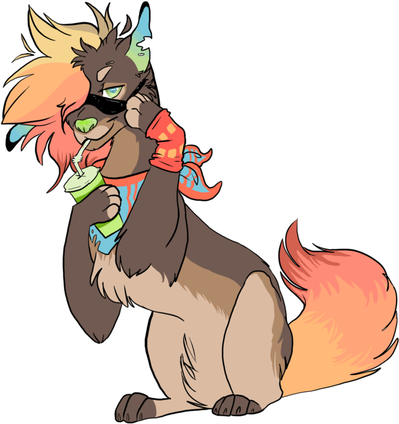 Cool Doggo By Lunarnightmaric - Cartoon (822x971)