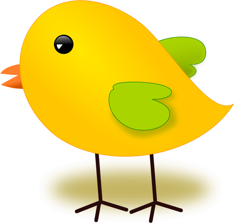 Chick Clipart Bird - Yellow Chick Queen Duvet (800x770)