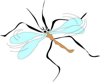 Mosquito Wings Long Sucker Insect Blood Le - Mosquito Clip Art (411x340)