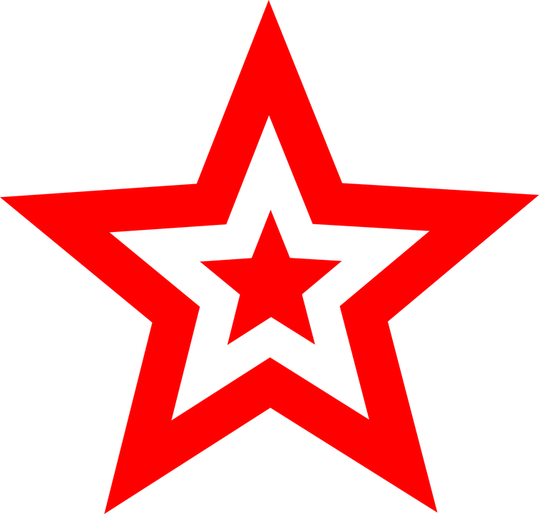 Red Stars Clip Art (756x720)