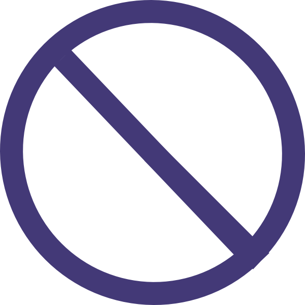 Used Items Not Accepted - Blue Tick In Circle (600x600)