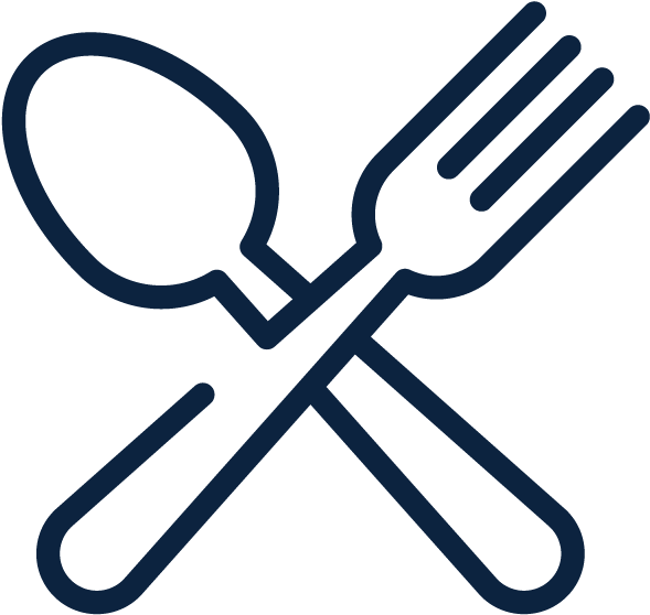 Fork Knife Computer Icons Spoon Clip Art - Fork And Spoon Outline (834x834)