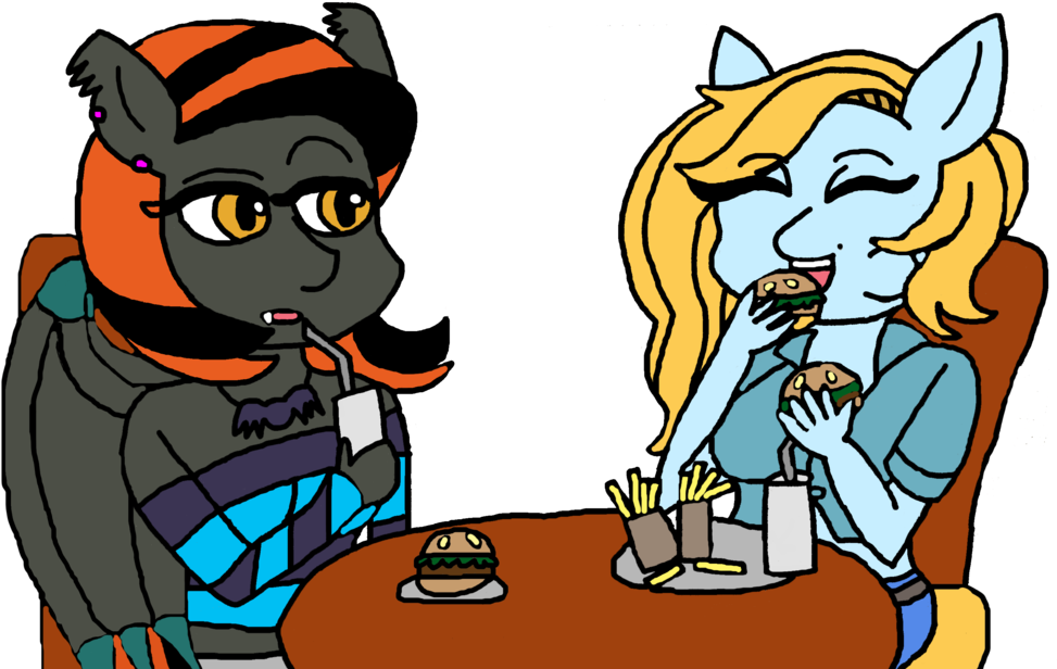 Having Lunch With Your New Friend By Ronekimew - Cartoon (1024x660)