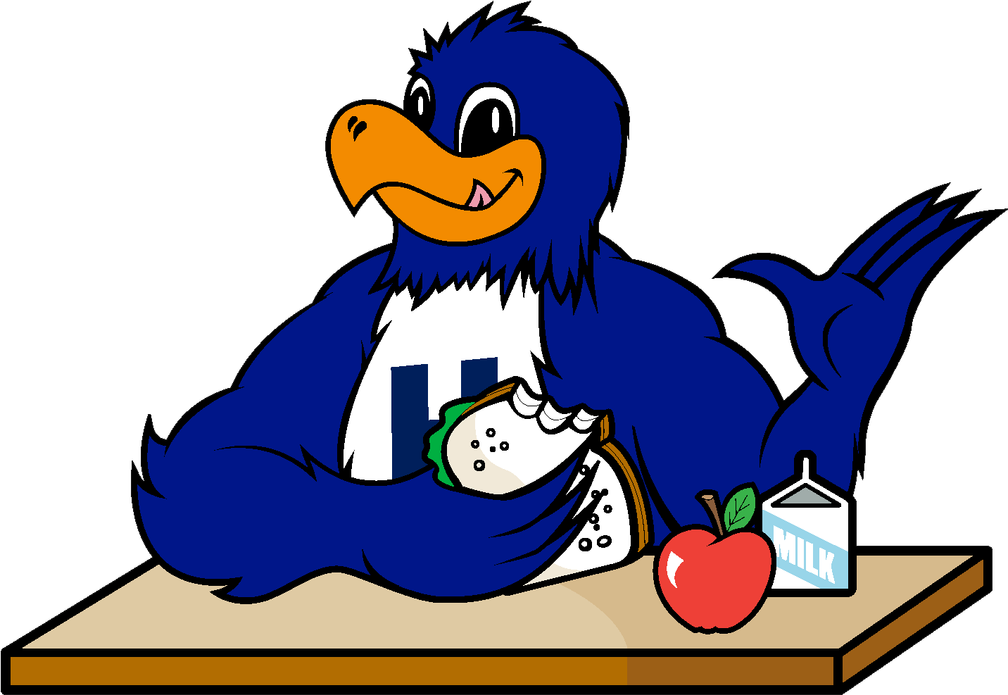 Herbie Eating Lunch - Cartoon (1575x1142)